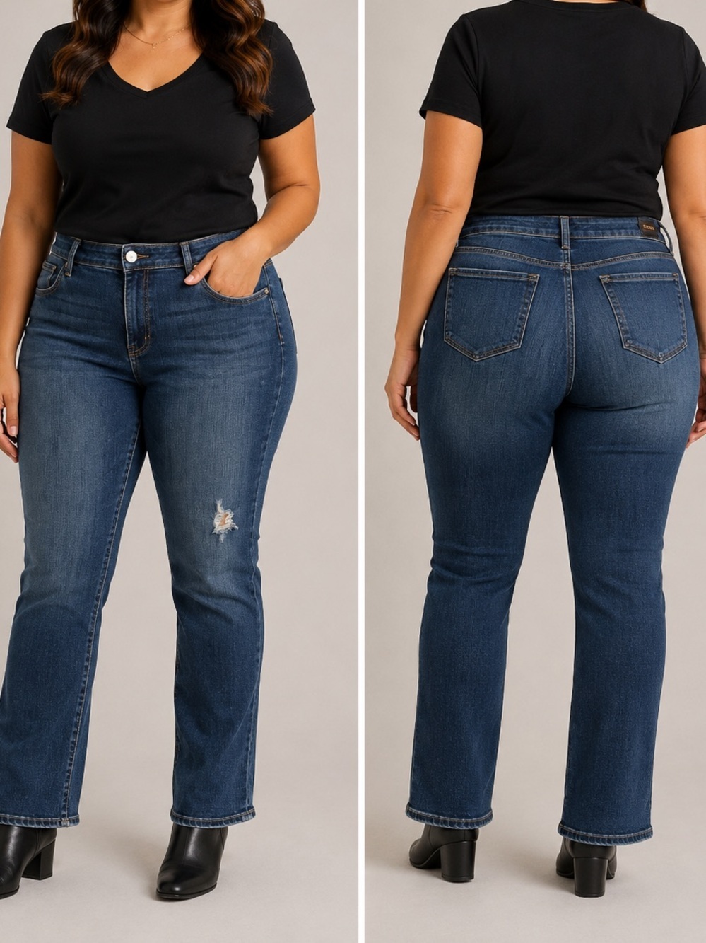 Kut from the Kloth Dark Blue Bootcut Jeans Size 14
